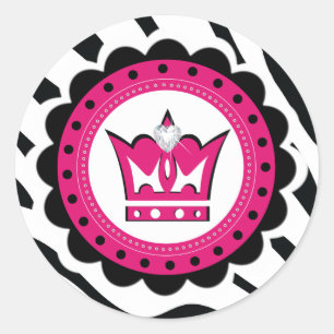 Decoratieve prinses Birthday Stickers