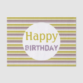 Decoratieve pruim en gouden streep tissuepapier