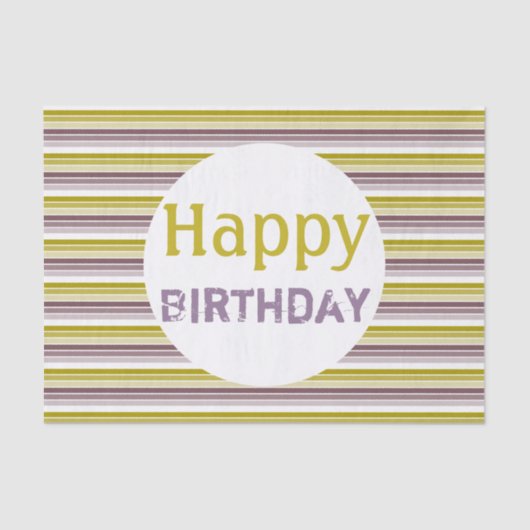 Decoratieve pruim en gouden streep tissuepapier (Voorkant)