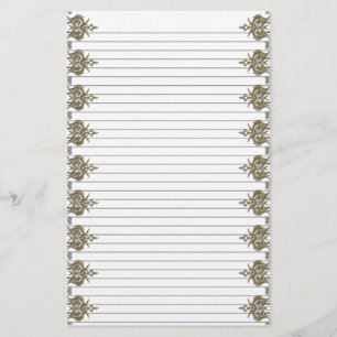 Decoratieve rand briefpapier - optionele lijnen