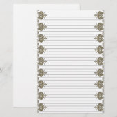 Decoratieve rand briefpapier - optionele lijnen (Voorkant / Achterkant)