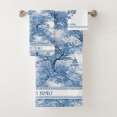 Decoratieve rand Chinoiserie Patroon ID1094 Bad Handdoek (Insitu)