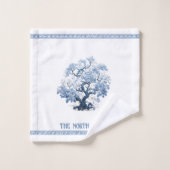 Decoratieve rand Chinoiserie Patroon ID1094 Bad Handdoek (Wasdoekje)