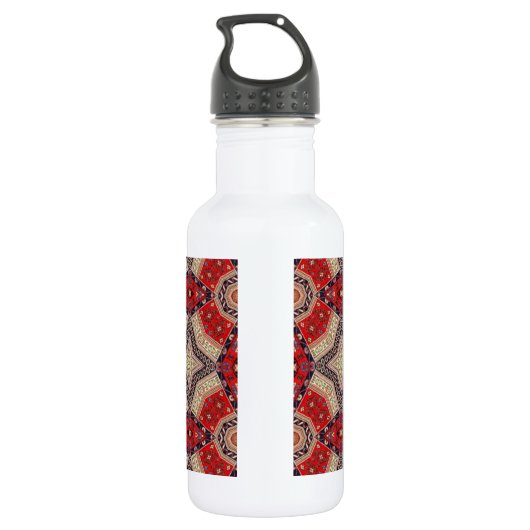 Decoratieve Red Retro Art Waterfles (Achterkant)