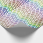 Decoratieve regenboog en getextureerd Chevron Patt Cadeaupapier (Hoek)