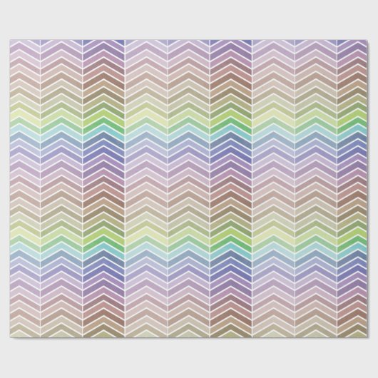 Decoratieve regenboog en getextureerd Chevron Patt Cadeaupapier (Vlak)