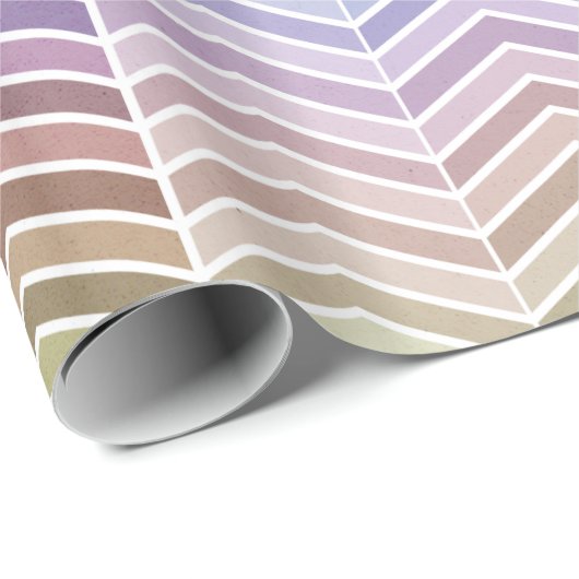 Decoratieve regenboog en getextureerd Chevron Patt Cadeaupapier (Rol Hoek)