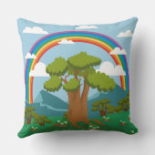 Decoratieve regenboogstraal kussen (Achterkant)