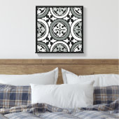 Decoratieve renaissance Rosette Tile Design Canvas Afdruk (Insitu (Slaapkamer))