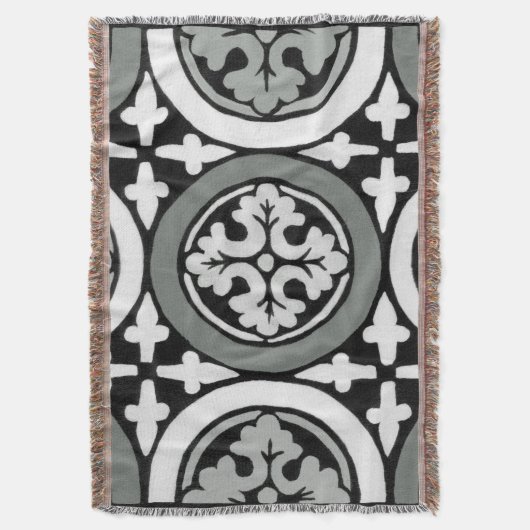 Decoratieve renaissance Rosette Tile Design Deken (Voorkant Verticaal)