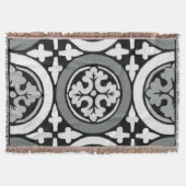 Decoratieve renaissance Rosette Tile Design Deken (Voorkant)