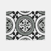 Decoratieve renaissance Rosette Tile Design Fleece Deken (Voorkant (Horizontaal))