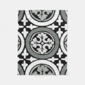 Decoratieve renaissance Rosette Tile Design Fleece Deken (Voorkant)
