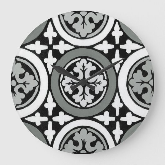 Decoratieve renaissance Rosette Tile Design Grote Klok (Voorkant)