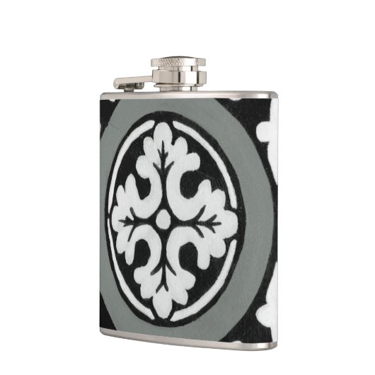 Decoratieve renaissance Rosette Tile Design Heupfles (Links)