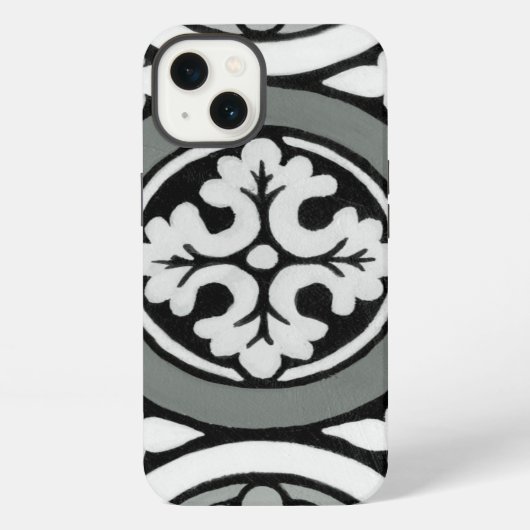 Decoratieve renaissance Rosette Tile Design iPhone Hoesje (Achterkant)
