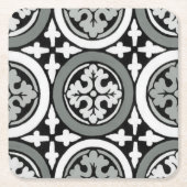 Decoratieve renaissance Rosette Tile Design Kartonnen Onderzetters (Voorkant)