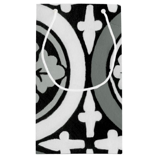Decoratieve renaissance Rosette Tile Design Klein Cadeauzakje (Achterkant)