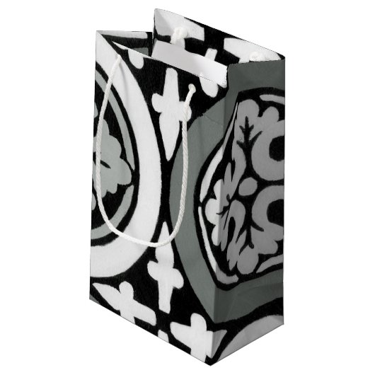 Decoratieve renaissance Rosette Tile Design Klein Cadeauzakje (Achterkant Gekanteld)