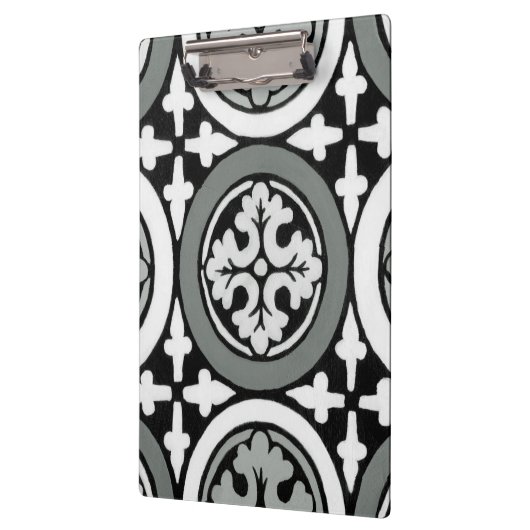 Decoratieve renaissance Rosette Tile Design Klembord (Links)