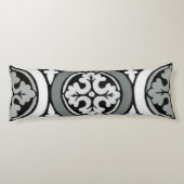 Decoratieve renaissance Rosette Tile Design Lichaamskussen (Achterkant)