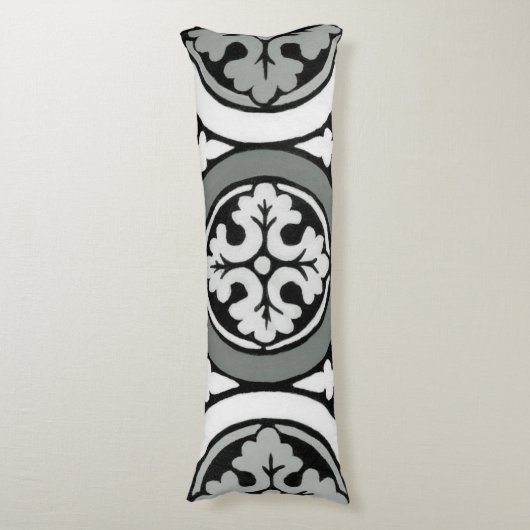 Decoratieve renaissance Rosette Tile Design Lichaamskussen (Voorkant Verticaal)