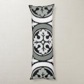 Decoratieve renaissance Rosette Tile Design Lichaamskussen (Achterkant (Verticaal))