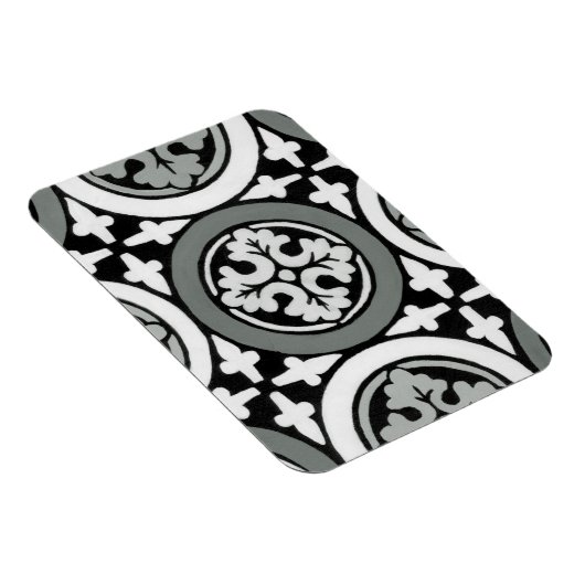 Decoratieve renaissance Rosette Tile Design Magneet (Rechterzijde)