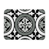 Decoratieve renaissance Rosette Tile Design Magneet (Horizontaal)