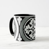 Decoratieve renaissance Rosette Tile Design Mok (Voorkant links)