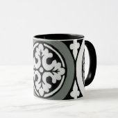 Decoratieve renaissance Rosette Tile Design Mok (Voorkant rechts)