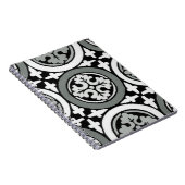 Decoratieve renaissance Rosette Tile Design Notitieboek (Rechterzijde)
