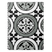 Decoratieve renaissance Rosette Tile Design Notitieboek (Voorkant)