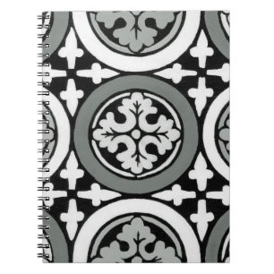Decoratieve renaissance Rosette Tile Design Notitieboek
