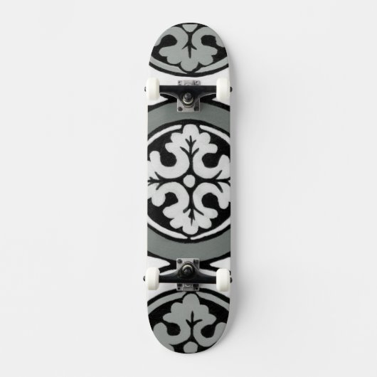 Decoratieve renaissance Rosette Tile Design Persoonlijk Skateboard (Voorkant)