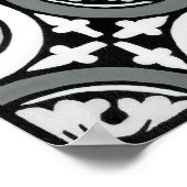 Decoratieve renaissance Rosette Tile Design Poster (Hoek)