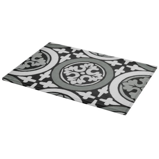 Decoratieve renaissance Rosette Tile Design Snijplank (Hoek)