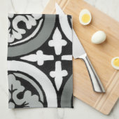 Decoratieve renaissance Rosette Tile Design Theedoek (Quarter Fold)