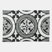 Decoratieve renaissance Rosette Tile Design Theedoek (Horizontaal)