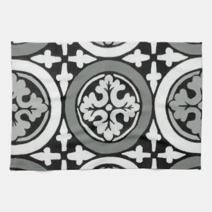 Decoratieve renaissance Rosette Tile Design Theedoek