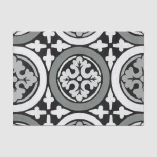 Decoratieve renaissance Rosette Tile Design Tissuepapier