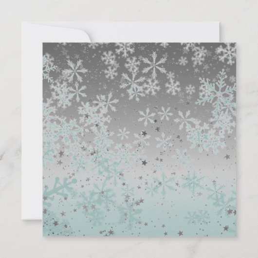 Decoratieve rendieren sneeuwvlokken kerst glitter kaart (Achterkant)