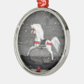 Decoratieve Rocking Horse Metalen Ornament (Links)