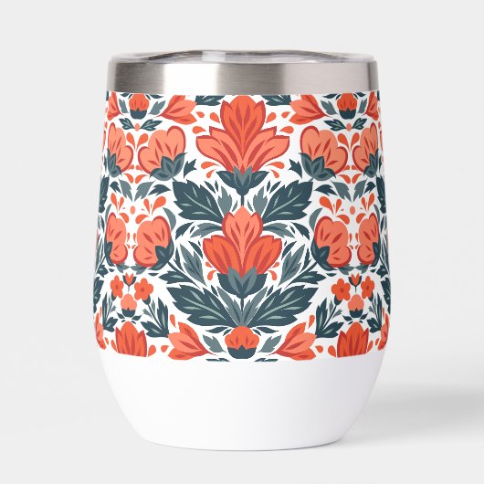 Decoratieve rode bloemen (Achterkant)