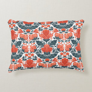 Decoratieve rode bloemen accent kussen
