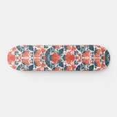 Decoratieve rode bloemen persoonlijk skateboard (Horizontaal)