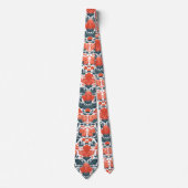 Decoratieve rode bloemen stropdas (Voorkant)