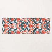 Decoratieve rode bloemen yogamat (Achterkant (horizontaal))