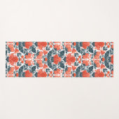 Decoratieve rode bloemen yogamat (Voorkant (horizontaal))