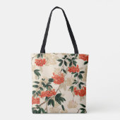 Decoratieve rode en witte bessen ontwerp tote bag (Achterkant)